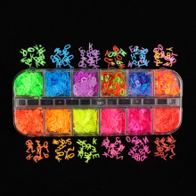 Stars Shape Fluorescent Sequins Holographic Glitter Flakes Glow in the Dark DIY Resin Mold Epoxy Filling Jewelry Making