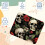 Mouse Pad Halloween Skulls με αντιολισθητική βάση από καουτσούκ, τετράγωνο gaming pad 8,3'' x 9,8'' για 3