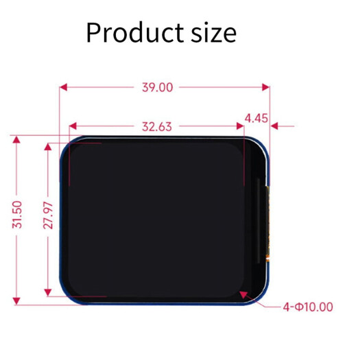 Tela LCD colorida IPS de 1,69 polegadas, resolução de 240x280, interface SPI, 262 mil cores, para /STM32 1
