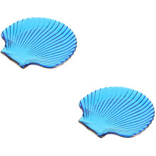 Conjunto de 2 Tigelas de Vidro em Formato de Estrela-do-Mar, Bandejas para Joias, Fruteiras e Doces - Elegante Bandeja de Vidro para Alimentos e