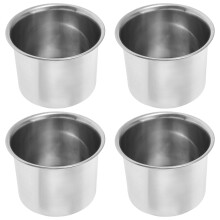 Mizh4Pcs Boîte à condiments multifonctionnelle, pot à épices rond en acier inoxydable