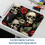 Mouse Pad Halloween Skulls με αντιολισθητική βάση από καουτσούκ, τετράγωνο gaming pad 8,3'' x 9,8'' για 6