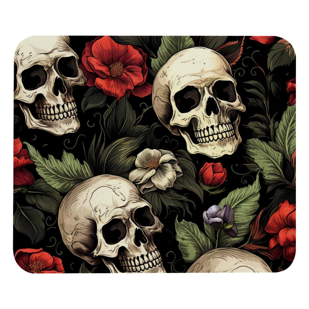 Halloween Skulls Mouse Pad With Non-Slip Rubber Base, 8.3'' X 9.8'' Square Gaming Mat For Laptop, Office, School, Home 9395123239354