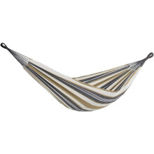 Amazing for Less Double Hammock Two Person Cotton Outdoor Adjustable Hammock Bed with Carrying Bag for Patio Yard Garden (Desert Tan)