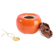 Barattolo per caramelle al tè di cachi, contenitore per il tè in ceramica, decorazione per la casa, barattolo per il tè in ceramica