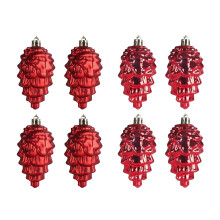 YOBOLK9 cm julgransprydnader8 st plastgransprydnader hängande, kompatibel med julgransdekorationer