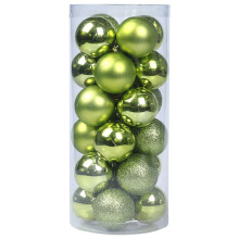 Juldekorationer4 cm24 Julkulor Hängande Dekor Ljus Tunna Boll Elektropläterad Plastboll
