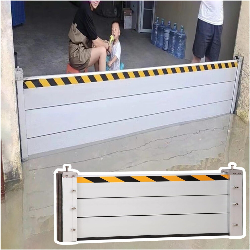 Flood Barrier 2Ft Heavyduty Reusable Aluminum Door Guard For Garage And Home Entryway 9113335047914