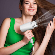 Professionele ionische haardroger voor vrouwen, lichtgewicht en compact, sneldrogend met minder pluizen, temperatuurregeling voor thuis/op reis