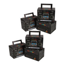 6 stk. radiokakeboks multifunksjonelle retro dekorradioer pynt til hobbybokser kjeks