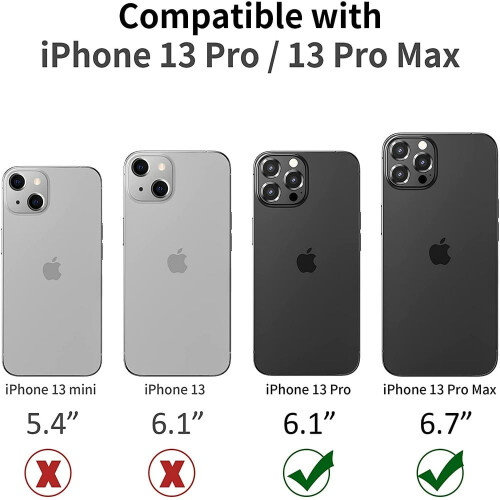 LEEYNEER3Pack συμβατό με iPhone13Pro Max (6,7") / συμβατό με iPhone13Pro (6,1") Προστατευτικό φακού 1