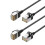 2 τεμάχια καλωδίου Ethernet CAT6a λεπτό 3FT, λεπτό καλώδιο patch CAT6Ethernet ορθής γωνίας, 1