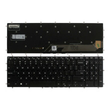 New US Black Backlit Laptop Keyboard (No Frame) Replacement compatible with Dell Latitude 3590, Vostro 5568, 3581, 7570, 7580