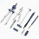 9pc Geometry Set Metal Compass Geometry Precision Tool for Student, Drawing Tool and Architecture 5