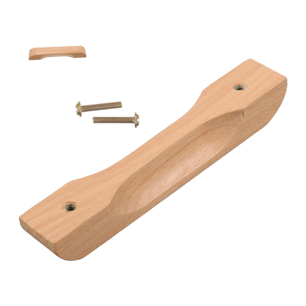 Solid Wood Cabinet Handles With Metal Accent, Modern Drawer Pulls For Kitchen Dresser Wardrobe 9164114657206