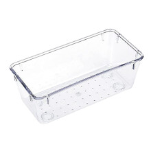 Ensemble de 4 organisateurs de tiroirs en plastique transparent pour le rangement du linge de maison WRXMIJNHGSA, compatible avec les tiroirs de