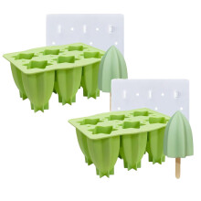 Neue Silikon-Eisformen für selbstgemachtes Eis (Sternfrucht) – 2 Stück (2024)