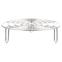 Support à wok pratique en acier inoxydable, grille de cuisson vapeur résistante à la chaleur, accessoire de camping
