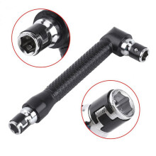 Mini chave de soquete dupla em formato de L, adequada para uso rotineiro com pontas de chave de fenda. Ferramenta multiuso.