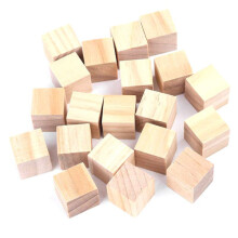 Trekuber Byggeklosser Leketøy Stablebare Klokker Naturlige Ubehandlede Klokker DIY Håndverk Montessori Leketøy for Førskole 20PCS