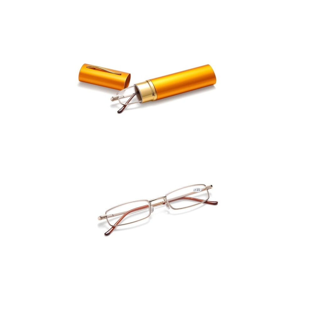 Effective Stylish Reading Glasses With Power (+1.0-+4.0) 1.5 Gold 9395123774671