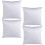 Qiysamall4Pcs Μαξιλαροθήκες Εξάχνωσης Λευκά Καλύμματα Μαξιλαριών Κενά Καλύμματα 3