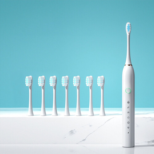 Ηλεκτρική οδοντόβουρτσα με 8 κεφαλές, Sonic Brush για ενήλικες και παιδιά, φορητή