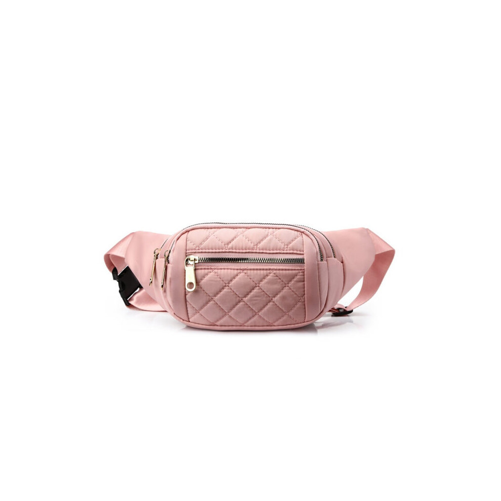 Checkered Waist Bag Waist Bag Pink 9395123774749