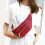 Karierte Bauchtasche, rosa 4