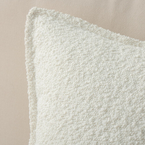 Phantoscope Terry Throw Pillow Square Decorative Pillow, 20"x 20", Off White, 1 Pack 1