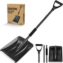 Snow Shovel New Upgraded, Aluminum Lightweight Portable Large-Capacity Utility Detachable Shovel for Driveway Car Emergency Home Garden Camping Beach