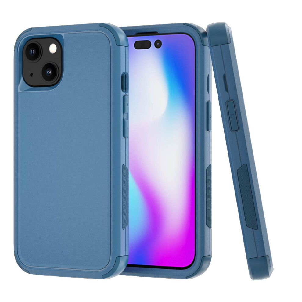 Xhy Compatible With Iphone 14 Case, Military-Grade 3-In-1 Shockproof Rugged Drop-Resistant Detachable Case For Iphone 14 6.1'' - Navy Blue 9110895221822