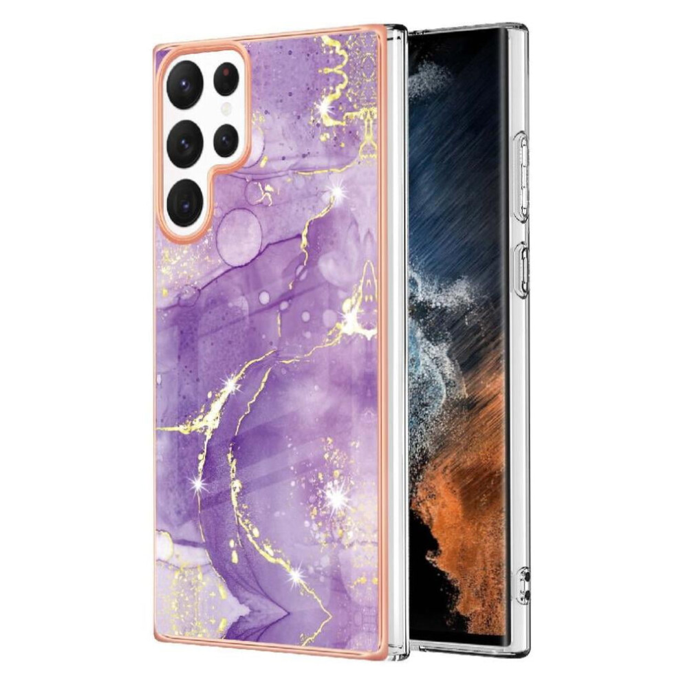Case For Compatible With Samsung Galaxy S23 Ultra 5G Soft Bumper Marble Pattern Protection Slim Tpu 9110895222041
