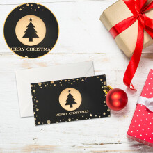 Xubond Christmas 3D Greeting Card Set with Envelope, Old Man Snowman Deer Design, Home Decor Gift (Compatible with Xmas)