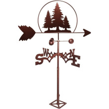 Metal Weather Vane with Wind Direction Indicator, Outdoor Roof Mount for Garden and Farmhouse Decor