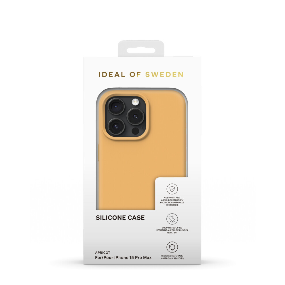 Silicone Case Compatible With Iphone 15 Pro Max Apricot Orange 9071309719925