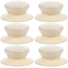 Lot de 6 couvercles universels pour casseroles et bouilloires, avec bouton et capuchon en plastique remplaçables.