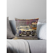 Housse de coussin décorative AIVO Ford Capri Racing Scene, imprimée sur papier peint, pour canapé (deux faces).