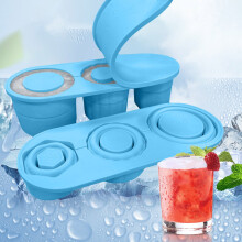 Quinlirra2024 Vassoio per ghiaccio con coperchio per bicchieri da 20-40 oz, 3 stampi cilindrici cavi riutilizzabili per cocktail e whisky,