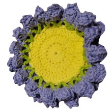 Sous-verre isolant Hariumiu fait main au crochet, épais, antidérapant, isolant thermique, motif mouton, fleur et tortue, pour tasse ou accessoires