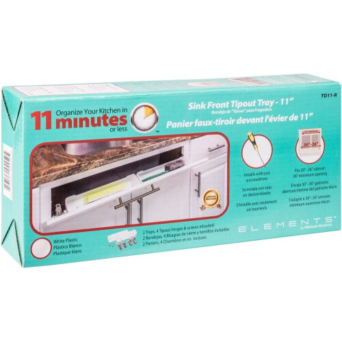 Wide Sink Tipout Tray Pack, White 2