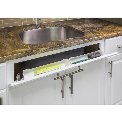 Wide Sink Tipout Tray Pack, White 1