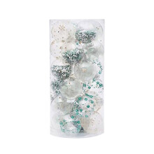 Set di palline di Natale trasparenti Gnobogi da 6 cm, 24 pezzi, ornamenti colorati in plastica per albero, feste e decorazioni - Regali di Natale in
