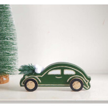 lulshou Fashion Ornamento per auto piccolo verde scuro Ornamento per auto in legno - bordo Decorazione natalizia Piccolo ornamento, decorazioni
