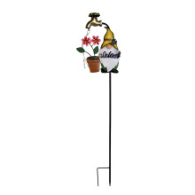 Lampes solaires à piquet en forme de gnome de dessin animé pour l'extérieur, éclairage LED scintillant, décoration hivernale et de Noël pour