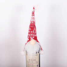 Économies des Fêtes FAMTKT Poupée Gnome Décorations de Noël Décoration de Noël Poupée sans visage Bouteille de vin Père Noël Sac à vin