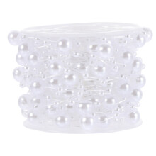 1 rotolo di filo di perline di plastica per fai da te, catena di perline, lunghezza 10 m.