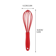 Fouet à œufs portable en silicone, mousseur à œufs portatif, mélangeur facile à utiliser compatible avec les fouets à œufs standard, outil de