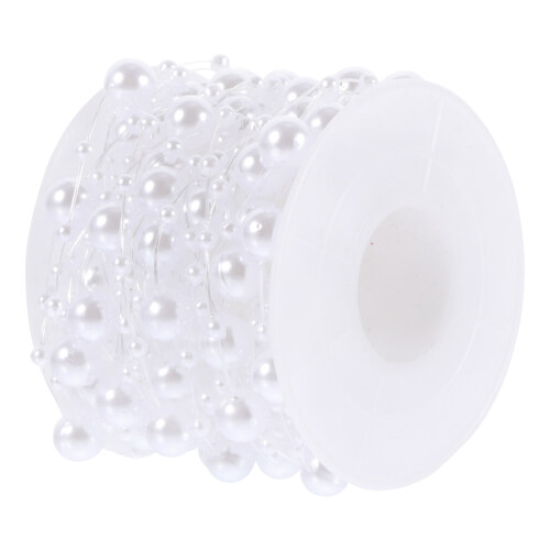1 Rolle Kunststoffperlenkette, DIY-Perlenkette, 10 m lange Spule 2