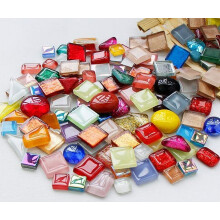 1 Bag Irregular Crystal Mosaic Tiles Handmade Crystal Decorations Mixed Color DIY Supplies